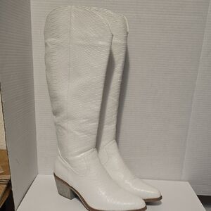 White sz 11  PIERRE DUMAS BOOTS WILDER 13- Outwoods Adjust zipper calf